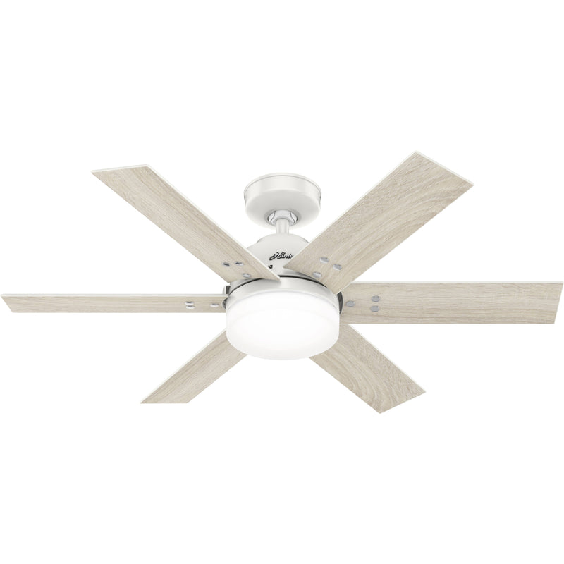 Hunter Pacer 44 - in Fresh White LED Indoor Ceiling Fan with Light Remote