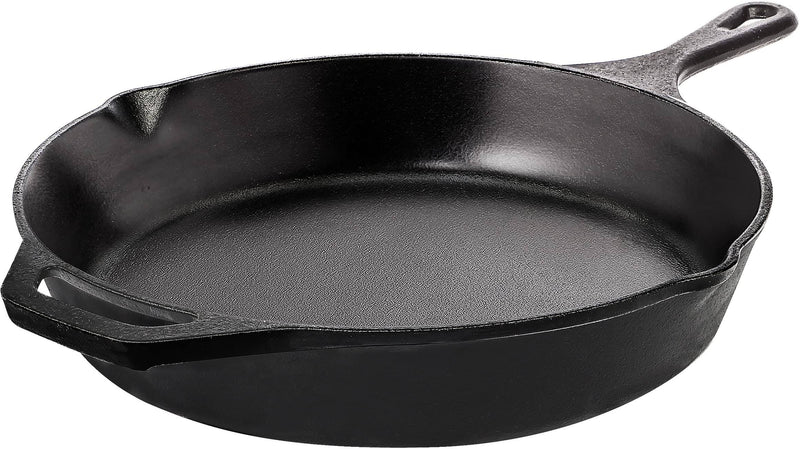 Utopia Kitchen - Saute Fry Pan - Chefs Pan, Pre - Seasoned Cast Iron Skillet - Nonstick Frying Pan 10.25 inch - Safe Grill Cookware for Indoor &