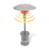 Sun Joe SJPPH48 - SLV Outdoor Propane Powered Patio Heater w/ Wheels, Tip Over & Overheat Protection, 48,000 BTU (Silver)