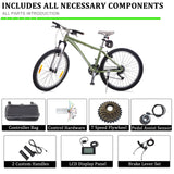 Ktaxon 48V 1000W Electric Bicycle Motor Kit, 26" Front Wheel E - Bike Conversion Kit W/ LCD Display (without Battery)