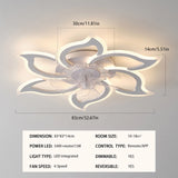 Garwarm Dimmable Ceiling Fan with Light and Remote Control, 27" Small Flush Mounted Ceiling Fan