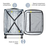 DELSEY PARIS Sky Max 2.0, 2 Piece Softside Luggage Set Includes 24" Checked Luggage and a Carry - on Duffel Bag, Blue