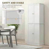 Spaco 17-Tier Kitchen Small Pantry Cabinet with 2 Doors and 6 Adjustable Shelves, Cabinet Pantry, Freestanding 5-Tier Shelving Pantries