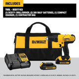 DEWALT 20V Max Cordless Drill/Driver Kit, Compact, 1/2 - Inch (DCD771C2), Yellow