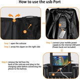 20 in Carry on Luggage with Cup Holder & USB Port, Airline Approved TSA - Locked Luggage, Lightweight PC Material Travel Suitcase