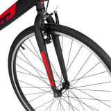 Hyper Bicycle 700c Men'S Spin Fit Hybrid Bike, Black and Red
