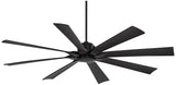 Possini Euro Design 70" Defender Modern Indoor Outdoor Ceiling Fan with Remote Control Matte Black Damp Rated for Patio Exterior House Home Porch