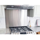 Hqsgdmn 24" by 30" Stainless Steel Stove Backsplash Splatter Guard SP3604 Range Hood Backsplash Wall Shield Metal Panel, Ultra Flat Easy Clean and