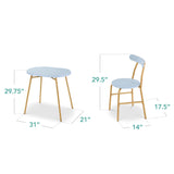 Best Choice Products 3 Piece Modern Oval Dining Table Set, Small Kitchen Dinette W/ 2 Chairs Black/Black
