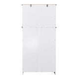 Kitchen Storage Cabinet Pantry Cabinet, White Storage Cupboard Pantry with 2 Doors, 2 Drawers & Microwave Shelf, Freestanding Kitchen Storage Buffet