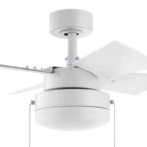 Hampton Bay YG922B - MWH Metarie II 24 in. Indoor Matte White Ceiling Fan with Light