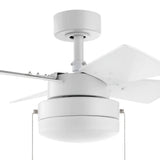 Hampton Bay YG922B - MWH Metarie II 24 in. Indoor Matte White Ceiling Fan with Light