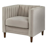 Lifestorey Paxton Tuxedo Chair with Channel Stitch Design
