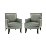 Nileus Set of 2 Modern Classic Polyester Accent Chairs with Solid Wood Legs by HULALA HOME
