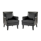 Nileus Set of 2 Modern Classic Polyester Accent Chairs with Solid Wood Legs by HULALA HOME