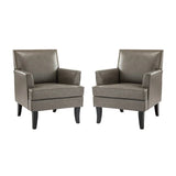 Nileus Set of 2 Modern Classic Polyester Accent Chairs with Solid Wood Legs by HULALA HOME