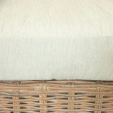 Furniture of America Lali Rustic Kubu Rattan Wicker Lounge Chair