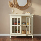 Portland 2 - Door Glass Cabinet by Simple Living