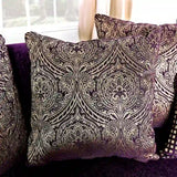 Grendel Classic Purple Chenille Loveseat with Rolled Arms by Furniture of America