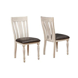 Roundhill Furniture 5-Piece Dining Set: Round Weathered Oak Table with 4 Chairs