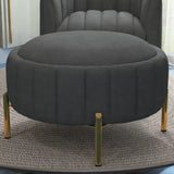 SEYNAR Modern Velvet Tufted Swivel Club Chair and Ottoman Set