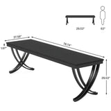 78.74 - Inch Extra Long Double Computer Desk with Stylish Metal Legs for Home Office