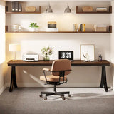 78.74 - Inch Extra Long Double Computer Desk with Stylish Metal Legs for Home Office