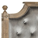 SAFAVIEH Desiderata Rustic Wood Upholstered Headboard
