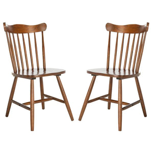 Set of 2 SAFAVIEH Margretta Spindleback Windsor Dining Chairs - Dimensions: 17" W x 19" L x 34" H