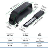 48V 20AH Ebike Battery 48V Lithium Battery 48V Battery with Charger for 750W - 1500W Adult Electric Bike Tricycle