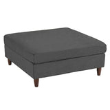 5-Piece Corduroy Modular Sectional Sofa with Ottoman