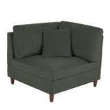 5-Piece Corduroy Modular Sectional Sofa with Ottoman