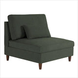 5-Piece Corduroy Modular Sectional Sofa with Ottoman