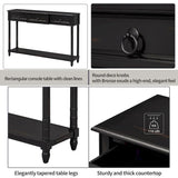 Entryway Console Table with Drawers - Stylish Sofa Table
