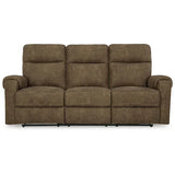 Signature Design by Ashley Edenwold Brown Reclining Sofa - Dimensions: 86" W x 40" D x 40" H