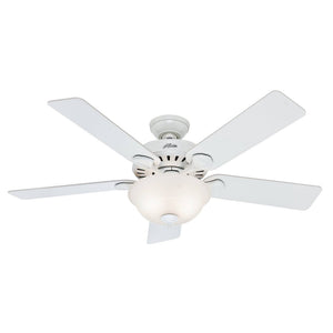 Hunter Pro's Best Five Minute 52" Ceiling Fan with Light - White - White/Beech Blades