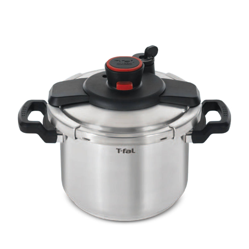 T - Fal Clipso Stainless Steel Pressure Cooker Cookware - 6.3 qt - Silver