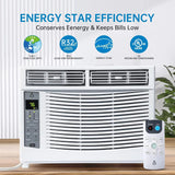 GAOMON Smart 6000 BTU Window Air Conditioner - WiFi - Enabled AC with Remote & App Control, Timer, Sleep Mode, Easy Install Kit, Cools Rooms up to 350