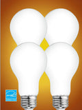 GE Relax 4-Pack 60 W Equivalent Dimmable Soft White A19 LED Light Fixture Light Bulbs