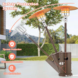 50,000 BTU Propane Outdoor Heater, Round Patio Heater with Stainless Steel Burner, Tip - Over, Flame - Out Protection, Wheels, CSA Certificated