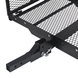 HECASA Hitch Mounted Cargo Carrier Mobility Scooter and Wheelchair Carrier Rack with Loading Ramp Luggage Basket Disability Medical Lift Rack