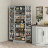 Spaco 17-Tier Kitchen Small Pantry Cabinet with 2 Doors and 6 Adjustable Shelves, Cabinet Pantry, Freestanding 5-Tier Shelving Pantries