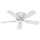 Hunter Low Profile IV 42" Ceiling Fan - White - White Blades
