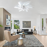 Garwarm Dimmable Ceiling Fan with Light and Remote Control, 27" Small Flush Mounted Ceiling Fan