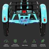 ABORON 3.0 Fat Tire Electric Trike for Senior Foldable E - Bike, 500W Motorized Tricycle Adult 20" Folding 3 Wheel Electric Commute Bike Trike W/48V