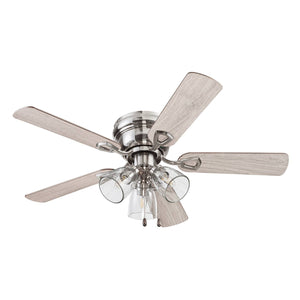 42" Prominence Home Renton Indoor Ceiling Fan, Brushed Nickel