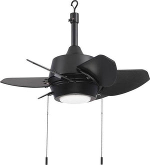 Harbor Breeze Gaskin 24 - in Matte Black LED Indoor/Outdoor Ceiling Fan with Light (6 - Blade)