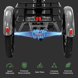ABORON 3.0 Fat Tire Electric Trike for Senior Foldable E - Bike, 500W Motorized Tricycle Adult 20" Folding 3 Wheel Electric Commute Bike Trike W/48V