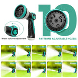 AUOSHI Retractable Garden Hose Reel 1/2" 100ft Automatic Hose Reel with 10 Function Sprayer Nozzle Wall Mount 180 Deg Swivel Bracket Hose Reel