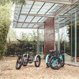ABORON 3.0 Fat Tire Electric Trike for Senior Foldable E - Bike, 500W Motorized Tricycle Adult 20" Folding 3 Wheel Electric Commute Bike Trike W/48V